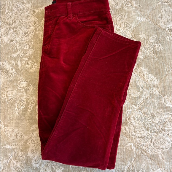 Talbots Signature Deep Red Velvet Jeans~10 - Picture 5 of 5